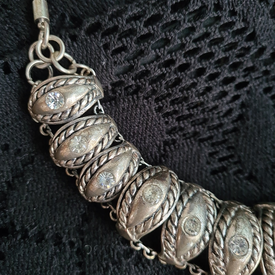 Vintage BOHO Tribal Silver Necklace