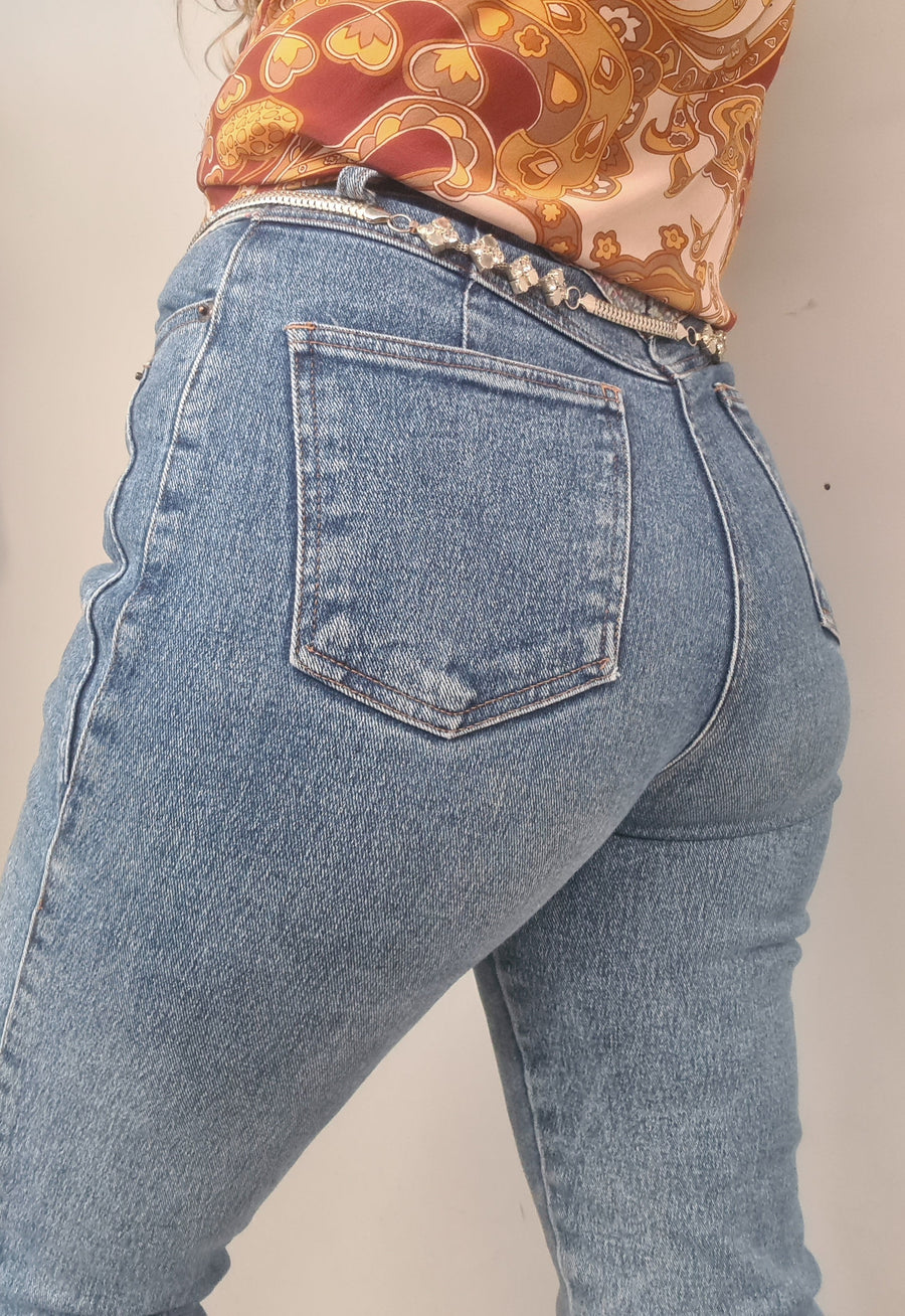 OKE Vintage 80s Rare Womens high waist Denim Blue Jeans Size 10