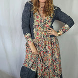 🌿 Vintage 70s Malika Prairie Dress – Edwardian Folk Revival M\10 🌿