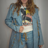Y2K Denim Look Two-Piece Western Suit set