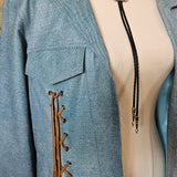 Y2K Denim Look Two-Piece Western Suit set