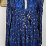 Vintage blue Cotton Adini Indian Dress