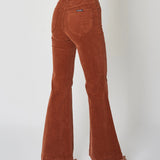 Rolla's Eastcoast Flare Cord Jeans – Chestnut | Size 33 / AU 15 | High Rise