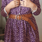 Vintage Laura Ashley Purple Floral Cotton Dress | Size 12 (Best Fits 8–10)
