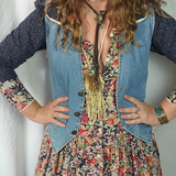 Vintage 90s Denim Vest – Classic Blue Wash – S