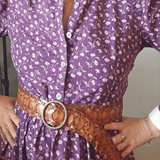 Vintage Laura Ashley Purple Floral Cotton Dress | Size 12 (Best Fits 8–10)