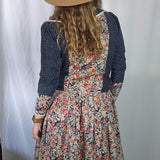 🌿 Vintage 70s Malika Prairie Dress – Edwardian Folk Revival M\10 🌿