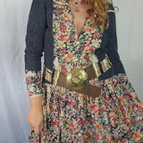 🌿 Vintage 70s Malika Prairie Dress – Edwardian Folk Revival M\10 🌿