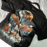 Vintage Eagle Graphic Tee – USA Wildlife Print (Tagged M, Fits S)