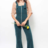 Rollas Eastcoast Flare Overalls – Forest Green-Cords (Size 8)