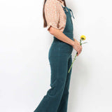 Rollas Eastcoast Flare Overalls – Forest Green-Cords (Size 8)