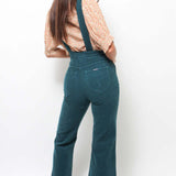 Rollas Eastcoast Flare Overalls – Forest Green-Cords (Size 8)