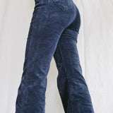 Rolla’s Navy Blue Corduroy Eastcoast Flare Overalls – Size 25 / AU 7