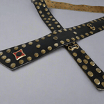 Vintage Studded Black Leather Waist Belt – Handmade Statement Piece