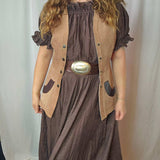 Vintage Two-Tone Suede Vest – Western Folk Classic