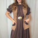 Vintage Two-Tone Suede Vest – Western Folk Classic