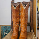 Vintage Acme Brown Leather Cowboy Boots – Size 37, 7 OC