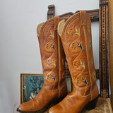 Vintage Acme Brown Leather Cowboy Boots – Size 37, 7 OC