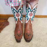 Lucchese Western Boots – Floral Inlay Size 6.5C AU