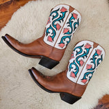 Lucchese Western Boots – Floral Inlay Size 6.5C AU