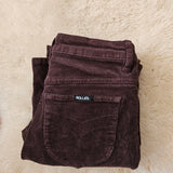 Rolla’s High Rise Original Straight Leg Cord Pants – Dark Brown size 9 & 10
