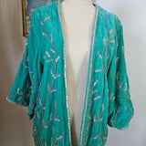 Walk This Way Velvet + Beaded Kimono Jacket M