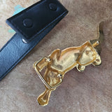 Vintage Panther Buckle Belt — Made in USA S/M