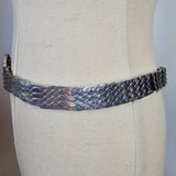 Vintage Silver-Tone Seashell Stretch Belt – Coastal Boho