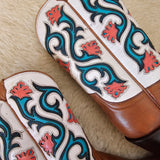 Lucchese Western Boots – Floral Inlay Size 6.5C AU