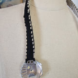 Vintage Silver-Tone Seashell Stretch Belt – Coastal Boho