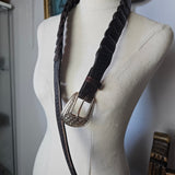 Nocona Braided Leather Belt with Removable Buckle