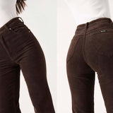 Rolla’s High Rise Original Straight Leg Cord Pants – Dark Brown size 9 & 10