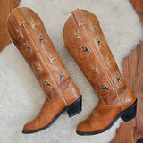 Vintage Acme Brown Leather Cowboy Boots – Size 37, 7 OC