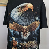 Vintage Eagle Graphic Tee – USA Wildlife Print (Tagged M, Fits S)