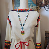 Hand-Beaded Thunderbird Native Statement Necklace