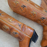 Vintage Acme Brown Leather Cowboy Boots – Size 37, 7 OC