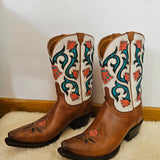 Lucchese Western Boots – Floral Inlay Size 6.5C AU
