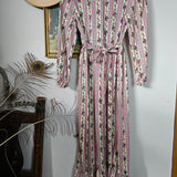 70s Prairie Dream Dress – Rose Plaid Ruffle Maxi 8