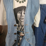 Vintage 90s Denim Vest – Classic Blue Wash – S