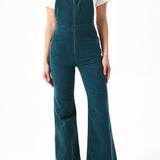 Rollas Eastcoast Flare Overalls – Forest Green-Cords (Size 8)