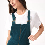 Rollas Eastcoast Flare Overalls – Forest Green-Cords (Size 8)