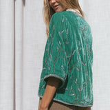 Walk This Way Velvet + Beaded Kimono Jacket M