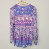 Spell & The Gypsy Boho Blossom Blouse XS in Lilac