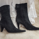 Black suede boots size 6 - Devils the Angel