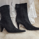 Black suede boots size 6 - Devils the Angel