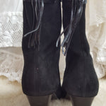 Black suede boots size 6 - Devils the Angel