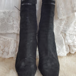 Black suede boots size 6 - Devils the Angel