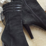 Black suede boots size 6 - Devils the Angel