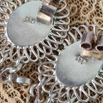 Vintage Art Deco sterling silver fine jewelry set Turquoise stones - Devils the Angel