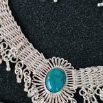 Vintage Art Deco sterling silver fine jewelry set Turquoise stones - Devils the Angel